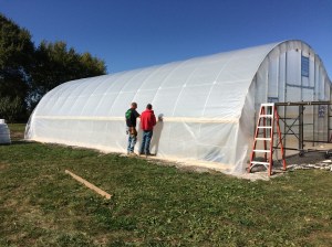 Attaching second layer of sheeting with 